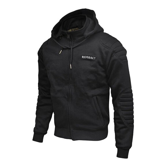 RIDERACT® Reinforced Hoodie  Motorcycle Armoured Winter Gear - Picture 1 of 8